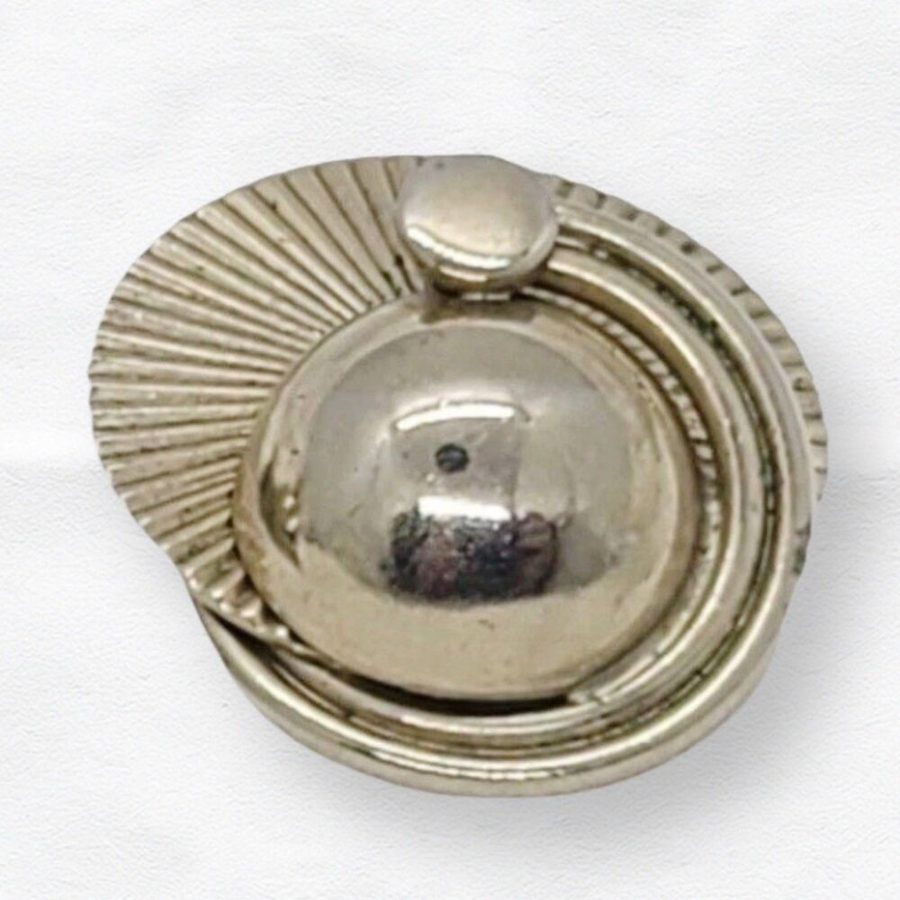 Vintage Earrings Mid Century Modern MCM Atomic Space Age Sterling Silver Clip-On